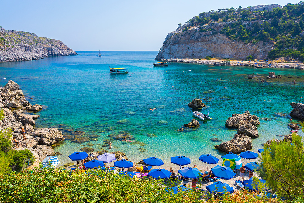 Rhodes-Anthony Quinn Beach Photo: GNTO Archive